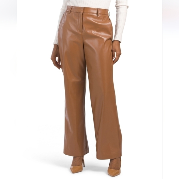Rachel Zoe Pants - 𝅺Rachel Zoe High Rise Straight Leg Faux Leather Pants